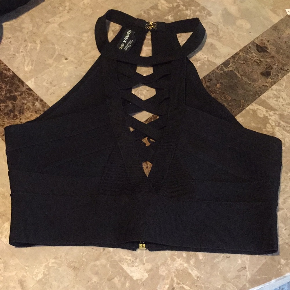Bebe x maven bandage crop top small new no tags